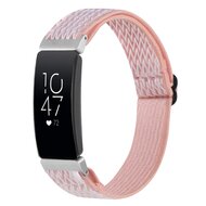 FitBit Inspire 2 & Ace 3 Elastische solo loop nylon bandje - Roze afbeelding
