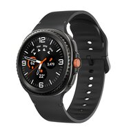 Soft siliconen band - Maat: S/M - Zwart - Samsung Galaxy Watch 8 - 40mm / 44mm afbeelding